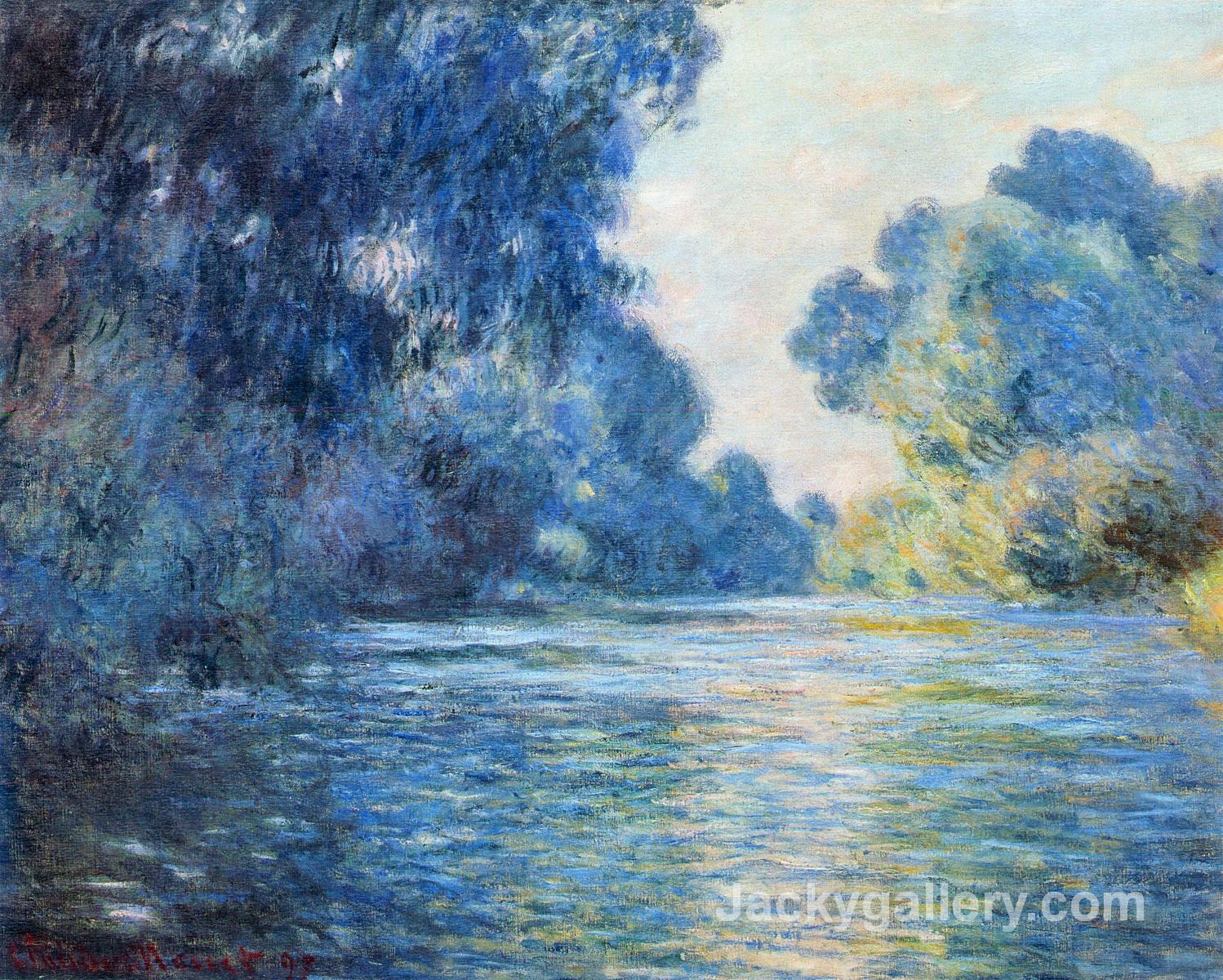 Morning on the Seine at Giverny II by Claude Monet paintings reproduction